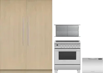 5 Piece Package Includes Refrigerator, Freezer, Range, Hood And Dishwasher